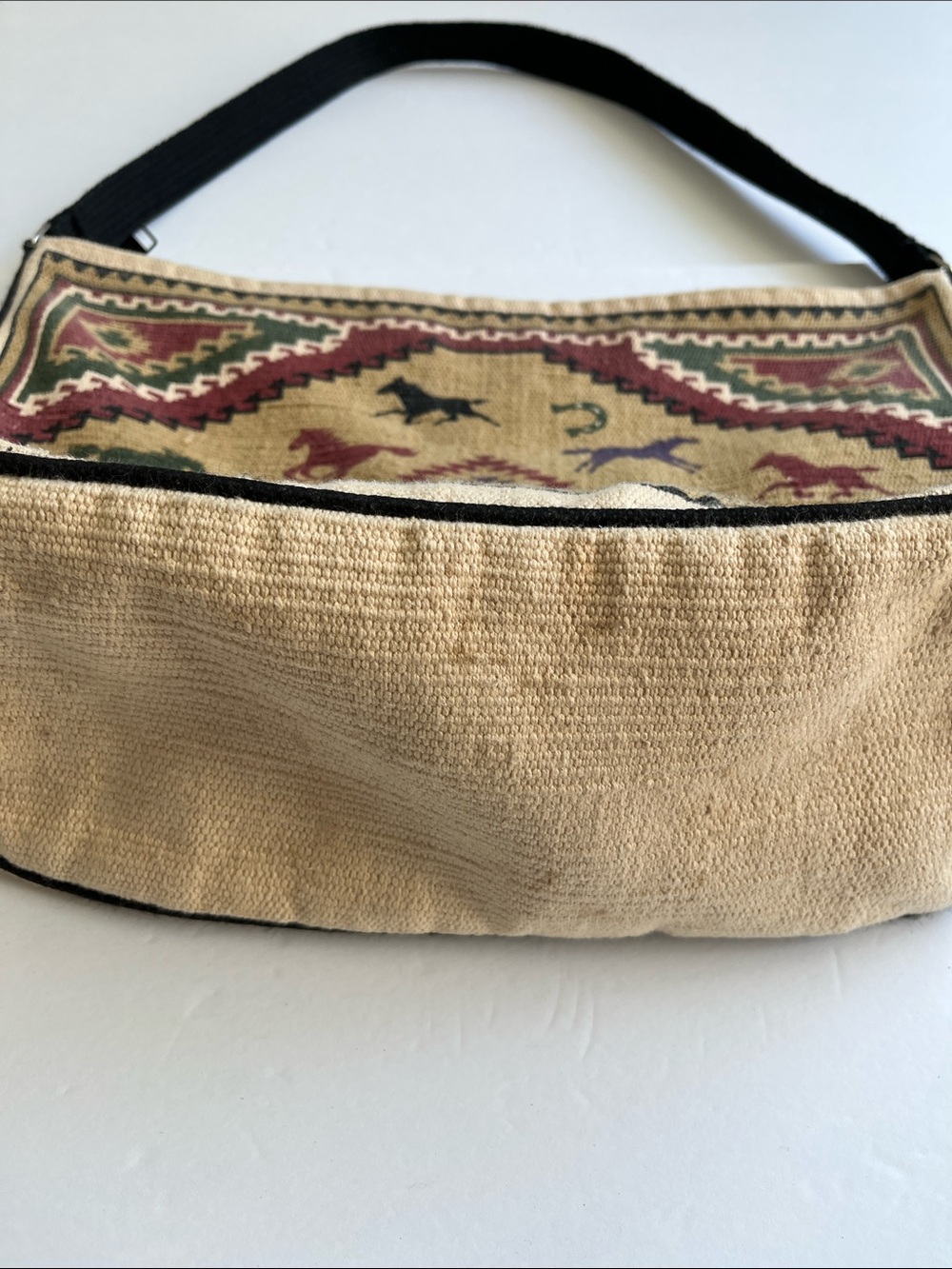 Horses Shoulder Bag Handwoven Western Zip Top El Paso Saddle Blanket Co - Picture 7 of 11
